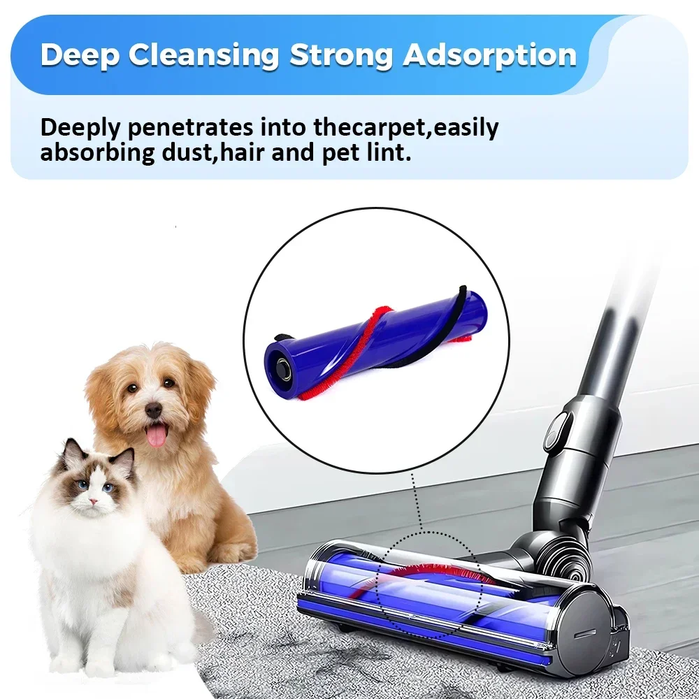 Roller Brush Main Brush For Dyson V6 Direct Drive Cleaner Head Vacuum Cleaner Bar Roller Part Replacement Spare Tool
