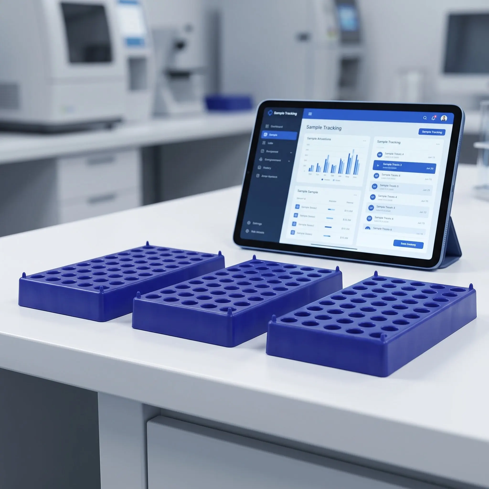 3Pcs Vial Rack Stable Plastic Lab Sample Bottles Holder 50 Wells for 1.5 2Ml Vial Organization Analytical Chemistry
