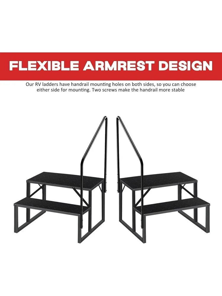 Gradini per vasca idromassaggio da esterno 2 gradini per camper con corrimano Scale per camper portatili Gradini per camper per camion a 3 gradini Scale per sgabelli per rimorchi da viaggio