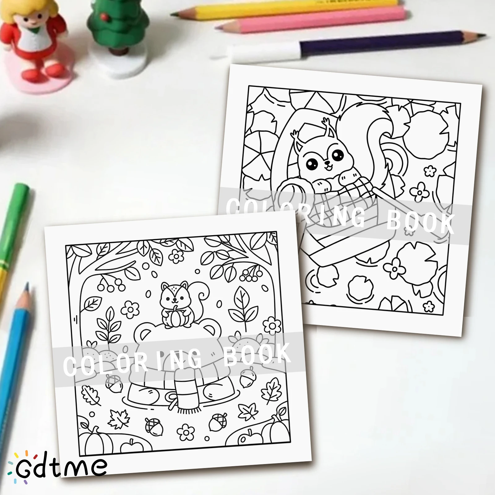 HERBST WHIMSY Malbuch mit kräftigen, einfachen Mustern für Erwachsene, süßes Zeichenbuch, perfektes Geschenk für Party und Geburtstag – Detail 6