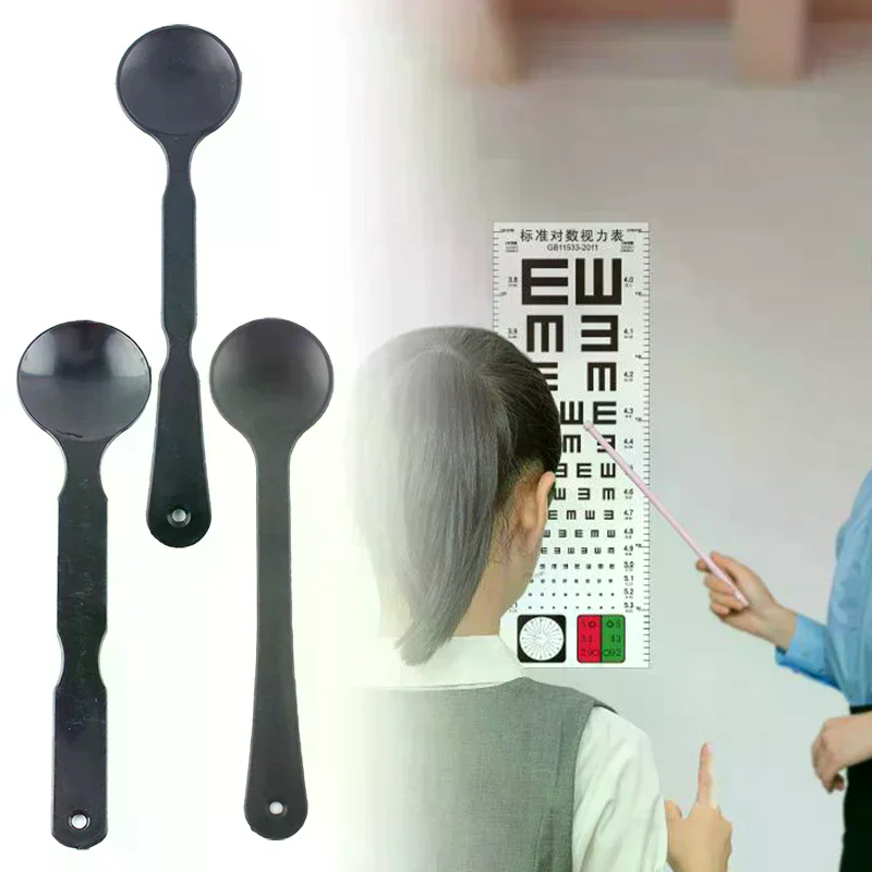 /JCS/Eye Occluder Professional Frosted Transparent/Black Handheld Optometry Tool Eye Occluder Block Plate For Vision Test 1PCS