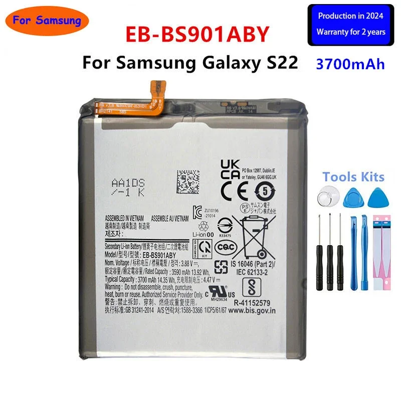 

2024 years Brand New EB-BS901ABY 3700mAh High Quality Replacement Battery For Samsung Galaxy S22 +Tools