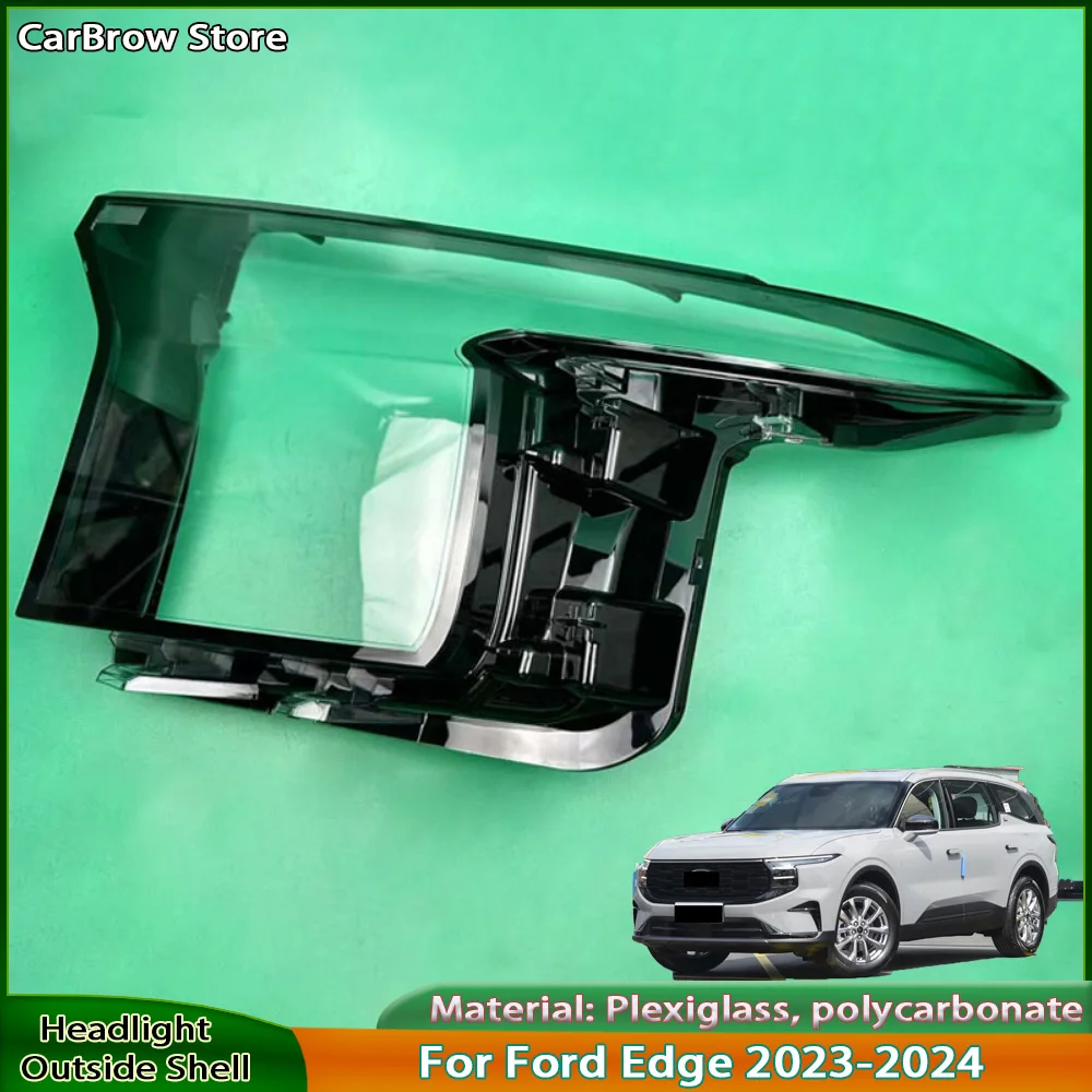 

Transparent Headlamp Cover Lamp Shade For Ford Edge 2023-2024 Front Headlight Shell Plexiglass Replace Original Lampshdade