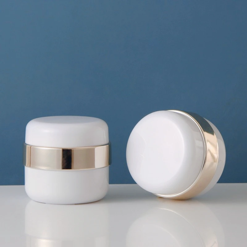 30ml/50ml/100ml/120ml Białe szklane butelki na perfumy z rozpylaczem i pompką Butelki na balsam Puste słoiki na krem 50g z jasnozłotą białą pokrywką