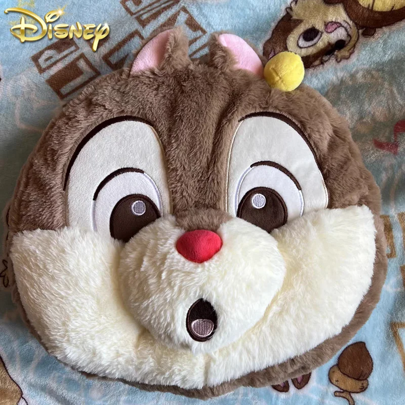 Disney Chip And Dale Plush Toy Soft Back Cushion Soft Comfort Stuffed Anime Chipmunks Throw Pillow Decorate Kids Birthday Gifts