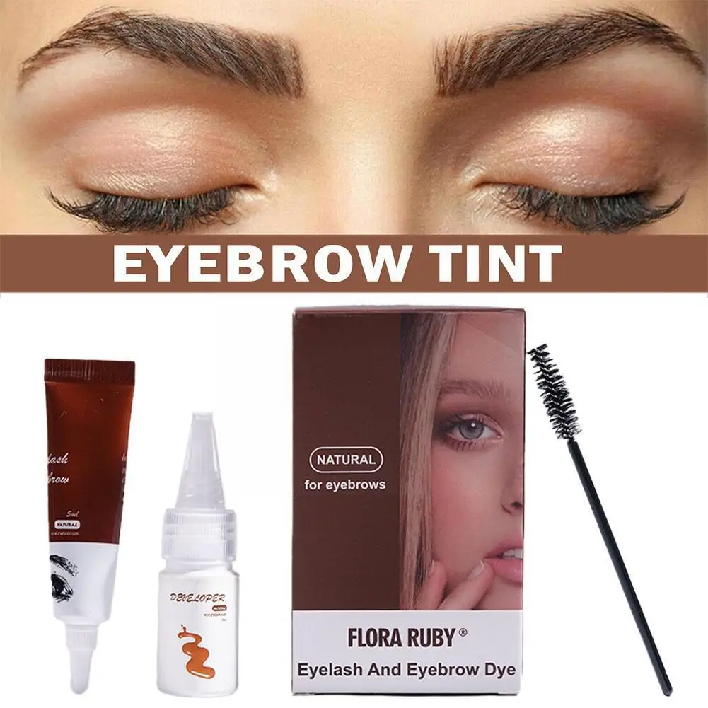 Professional Instant Henna Eyelash Eyebrow Dye Tint Tint and 15 Minute Cream Eyebrow Tint Lasting Eyelash Kit Gel Long Fast K1A5