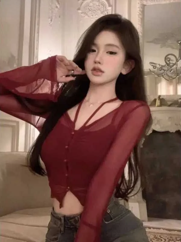 

Шикарный сексуальный женский комплект из 2 предметов: футболка с длинным рукавом и брюки в стиле Cleanfit, модный летний комплект для женщин