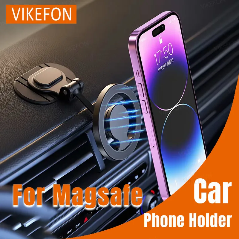 Magnetischer Handyhalter für das Auto 1040 °   Rotation faltbares Armaturenbrett GPS für alle magnetischen Telefone Magsafe iPhone 16 15 14 13 12 Ständer