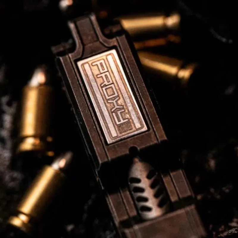 Maschine Soul Proxy Pull Bolt EDC Impact Mechanische Metall Fingertip Push Card Dekompression Desktop Spielzeug