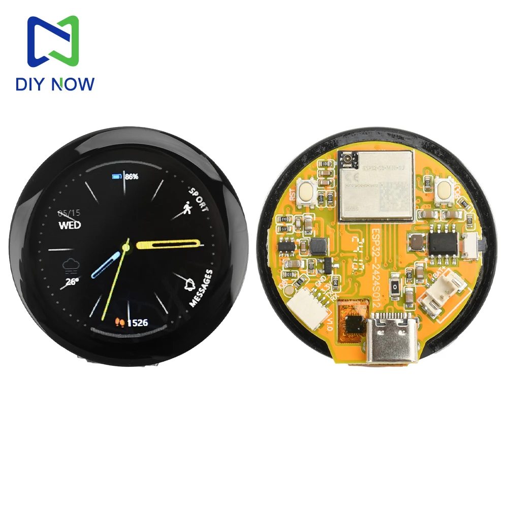1.28 polegadas display circular 240*240 ips gc9a01 display ESP32-C3 wifi módulo de placa de desenvolvimento bluetooth integrado ESP32-C3-MINI-1U