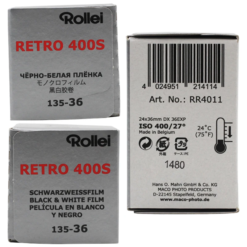 1-10Rolls Rollei Retro 400s 135 35mm Black and White Negative Film 36 Exposures For Kodak camera (Expiration Date: January 2025)