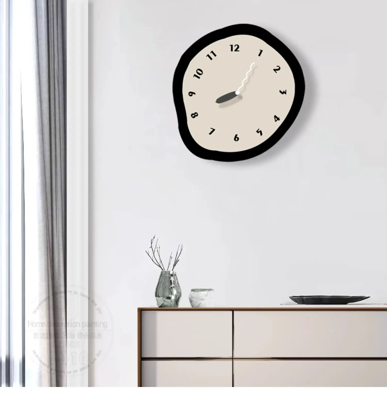 Modern Creative Art Wall Clock Stylish Hanging Decor Clock, 2025 New Trend Home Wall Decoration for Living Room Bedroom