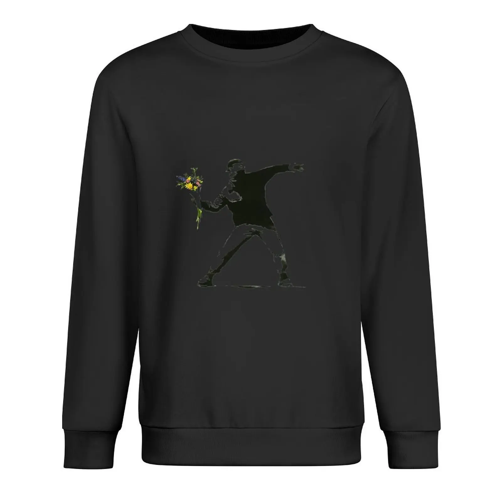 

Bansky Flower Thrower Pullover tracksuits winter clothes men's sweat-shirt clothes for men sweatshirt