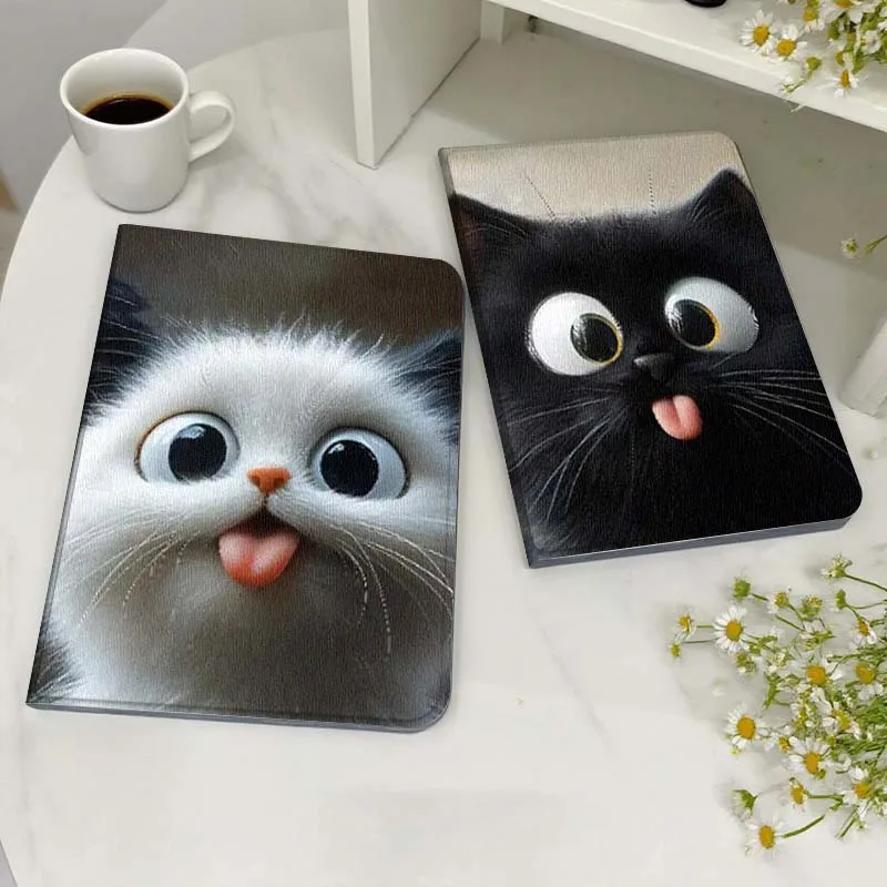 

Art Moon Cartoon Cat For Xiaoxin Lenovo Tab Pad K11 K10 M10 P11 3rd Plus Pro Legion Y700 Y900 Gen4 2 Tablet Case Gift
