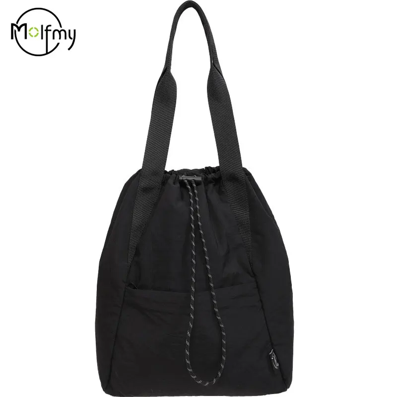 Large Capacity school Bag Nylon Fashion Two Type Backpack Shoulder Bags Women Backpack Causal Travel Commuter Women Bag Mochila