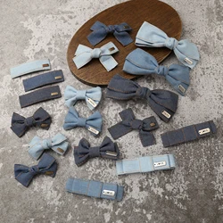 Pince à cheveux en denim pour filles, épingles à cheveux, barrettes françaises, pince à cheveux cool, artisanat coréen, style de mode, accessoires pour cheveux