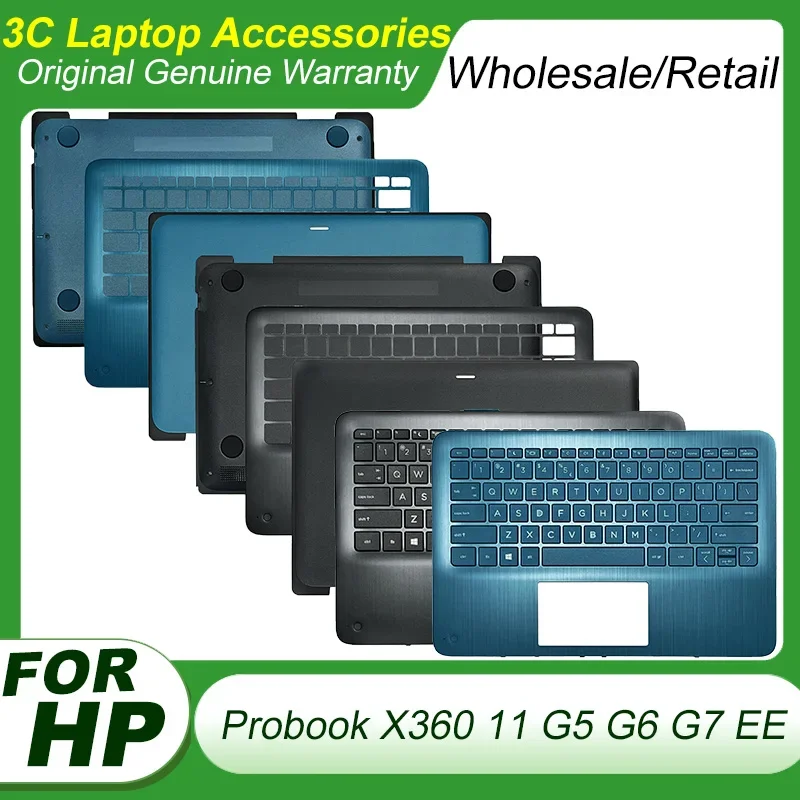 

New Tablet US Keyboard For HP Probook X360 11 G5 G6 G7 EE Laptop LCD Back Cover Upper Palmrest Bottom Base Case M48760-001