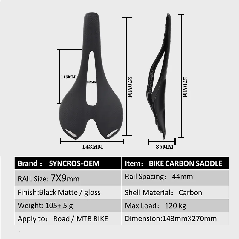 SYNCROS BIKE FITTINGS 3K PLAID SADDLE MTB/Road Bicycle Carbon Fiber Extralight Saddle Bike Saddle Mtb Seat Cushion