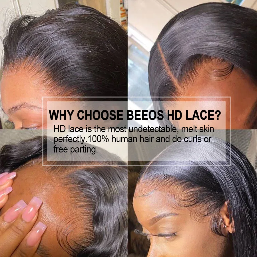 Real HD Lace Closure 2x6 HD Transparent Lace Closure Human Hair Deep Parting Silky Straight Bleach Knots Hair Pre Plucked Remy