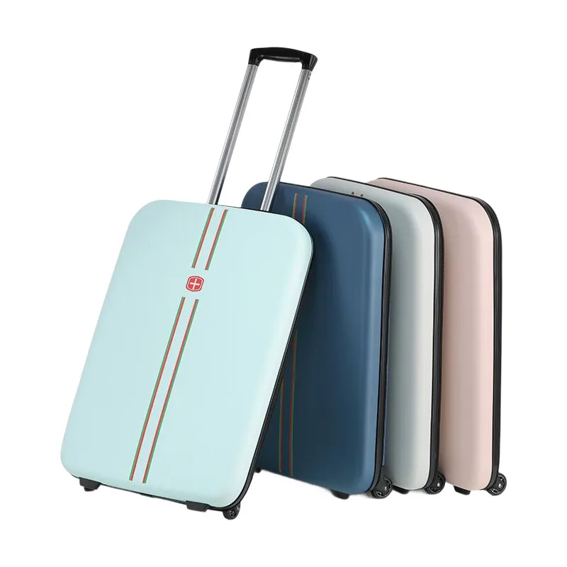 

Foldable Expandable Carry-On Luggage 20&24 Inch Business Travel Trolley Case with Silent Spinner Wheels
