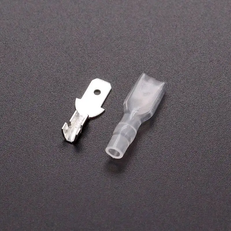20 Stück Federklemmenstecker 2,8/4,8/6,3 mm, Hülse, Verbindungsstück, Bootsschalter, Kaltpresskopf – Detail 9