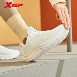 Xtep 299 Leather Running-Streamline Cotton Shoes For Women 2024 Winter Warm Sports Shoes Comfortable Sneakers 876418370033