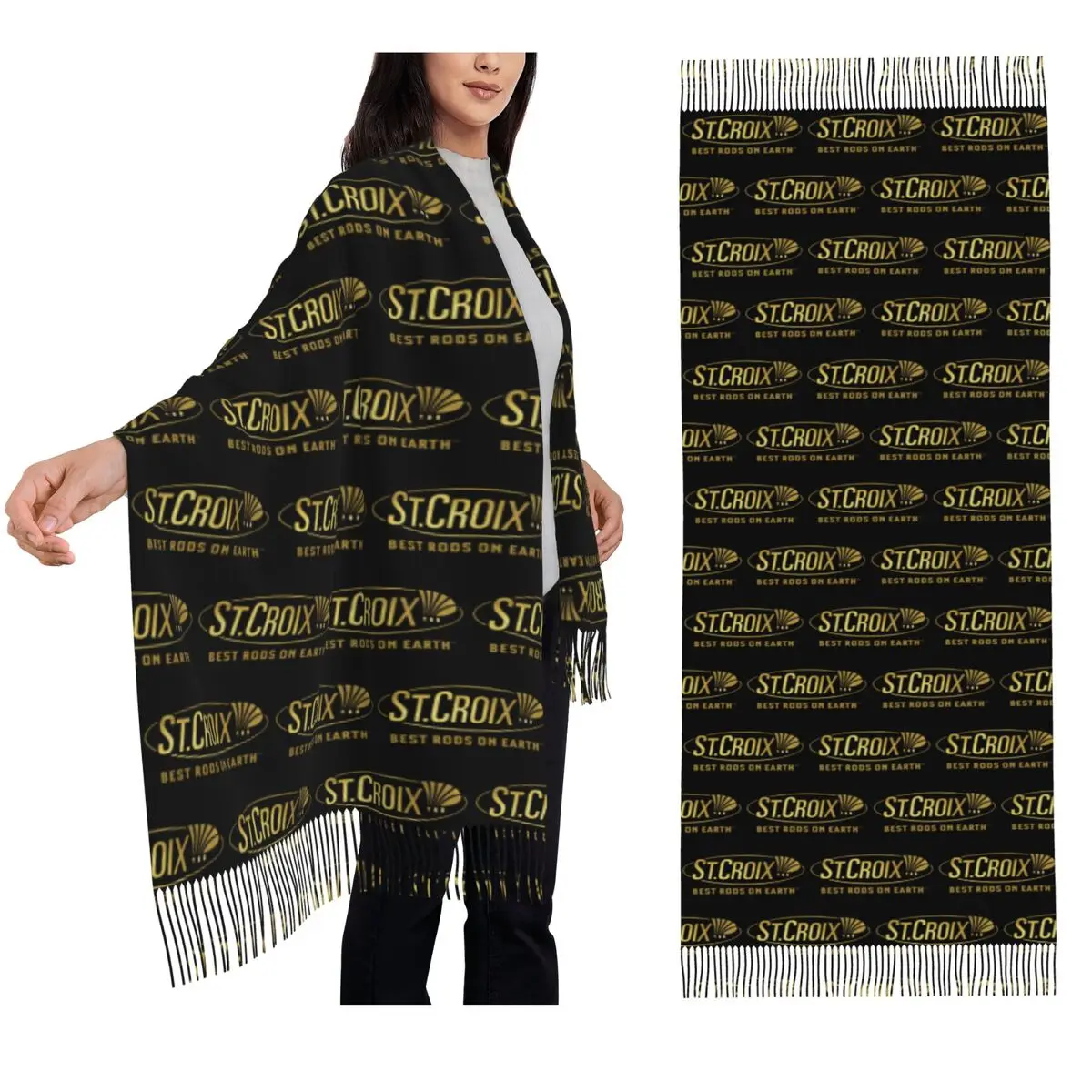 

Life Love St Croix Merch Шарф Шарфы с кисточками Женские мягкие теплые шали и накидки Большая осенне-зимняя шаль