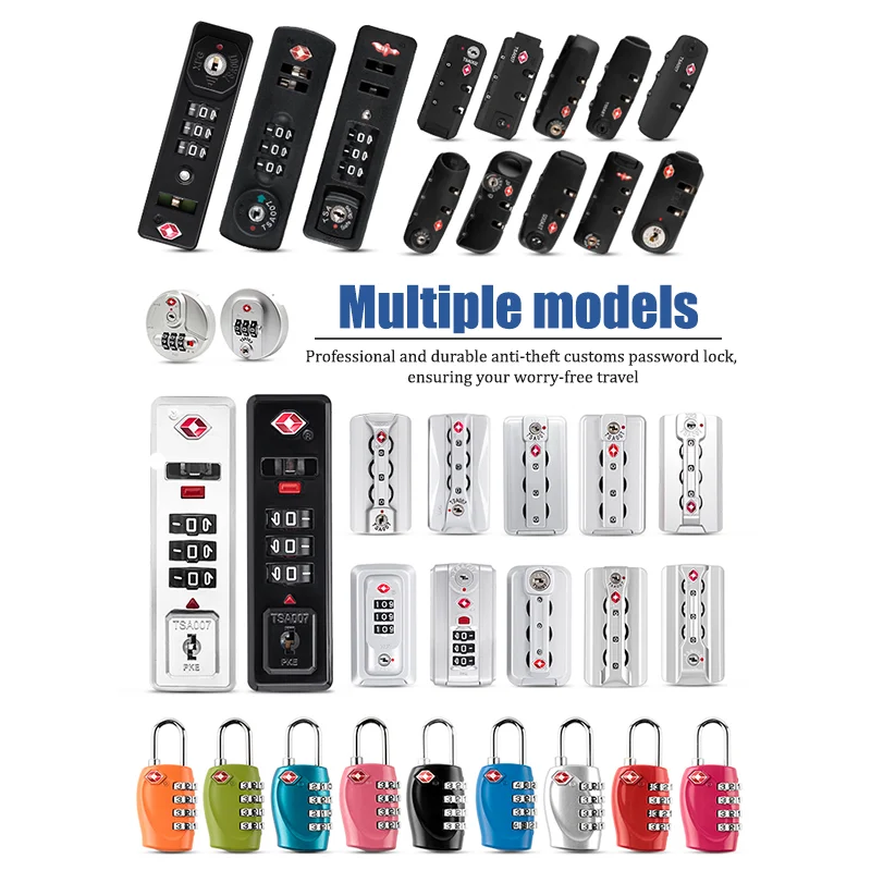 TSA-1808 مجموعة ملحقات الأمتعة ذات القفل الجمركي الأصلية خفيفة الوزن ومحمولة مع أداء متفوق مضاد للسرقة #3