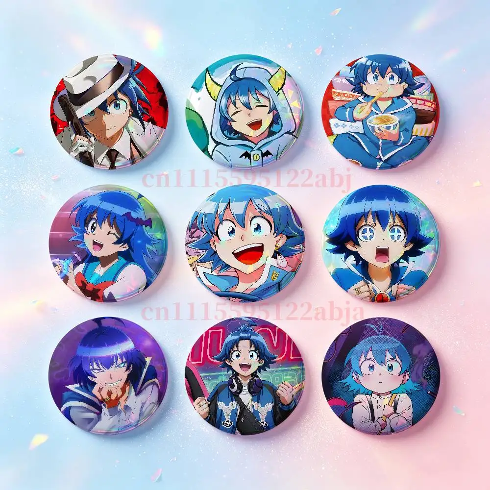S-Suzuki Iruma Mairimashita Iruma k-kun Badges Round Nijigen Otaku Culture IP peripheral products 58mm 44mm 32mm 75mm 25mm Mini