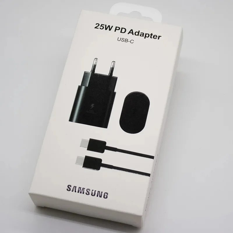 Samsung S25 S24 Ladegerät 25W unterstützt Typ-C PD Schnellladung, tragbarer Telefonadapter, Ladegerät für Galaxy S23 S22 S21 S20 FE Plus – Detail 2