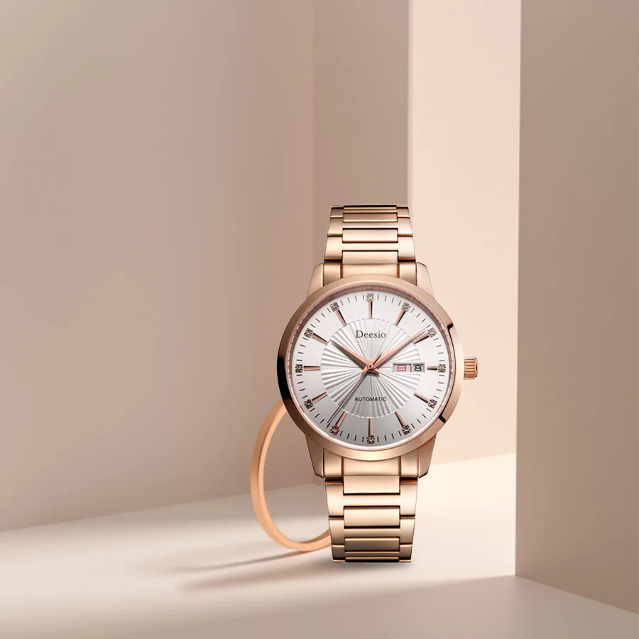 Deesio New Fashion Business Classic Watches for women Luxury Automatic Movement Stainless Steel Women's Watch Christmas gift
