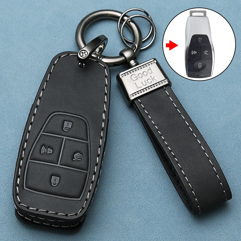 New Car Remote Key Case Cover Protect Shell Bag For BAIC X7 BJ40 Senova D50 D70 X55 X65 EU5 EU7 Keychain Auto Accessories