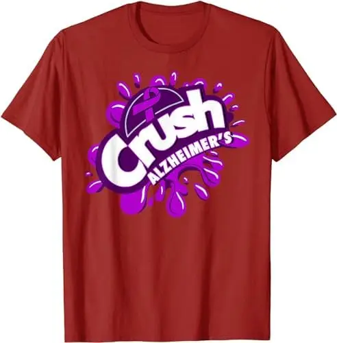 Funny Crush Alzheimers Tee Shirt Crush Alzheimers T-Shirt Anime Graphic T-shirts For Men Clothing Women Tees Y2K Tops