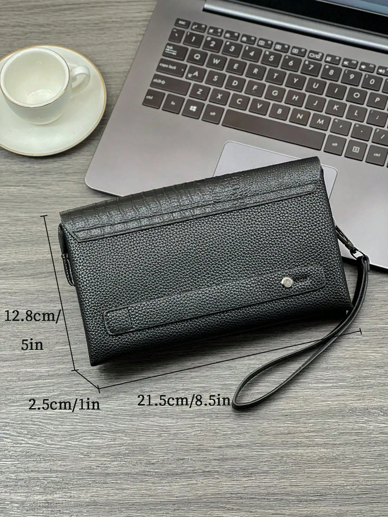 Fashion Crocodile Pattern Clutch Bag Business Portable Large Capacity Multifunctional Handbag Flap Zipper Clutch Bag