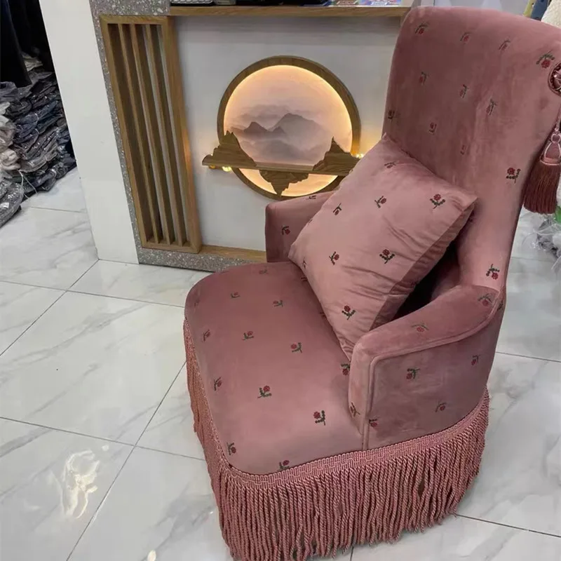 

Retro single sofa French high back creative medieval furniture tiger chair
