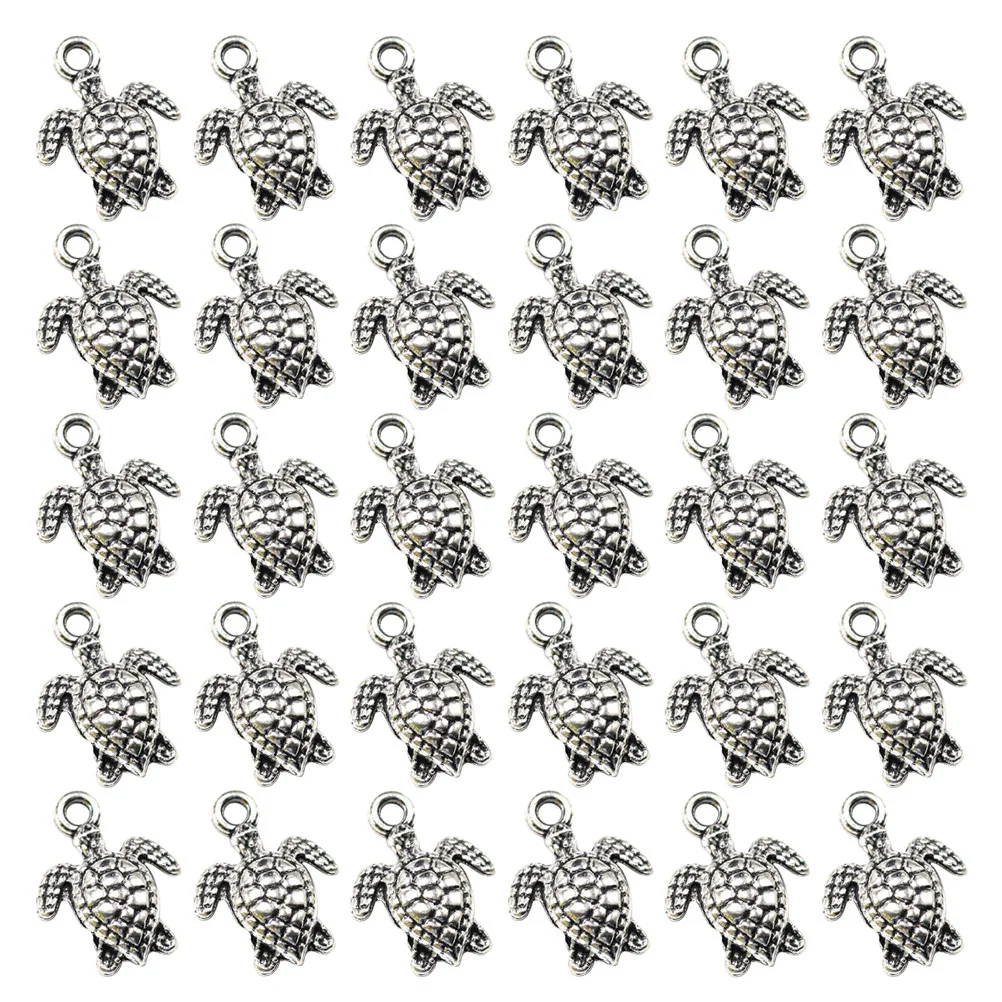 

50Pcs Alloy Pendant Charms DIY Craft Accessories for Necklace Bracelet Keychain Scrapbooking Projects Silver
