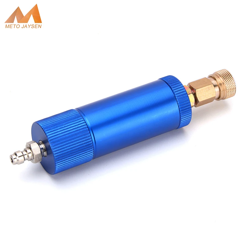 Hogedruk Handpomp Filter Blauw Water-Olie Separator M10x1 8MM Snelkoppeling Luchtcompressor Filtering Katoen Element 40Mpa