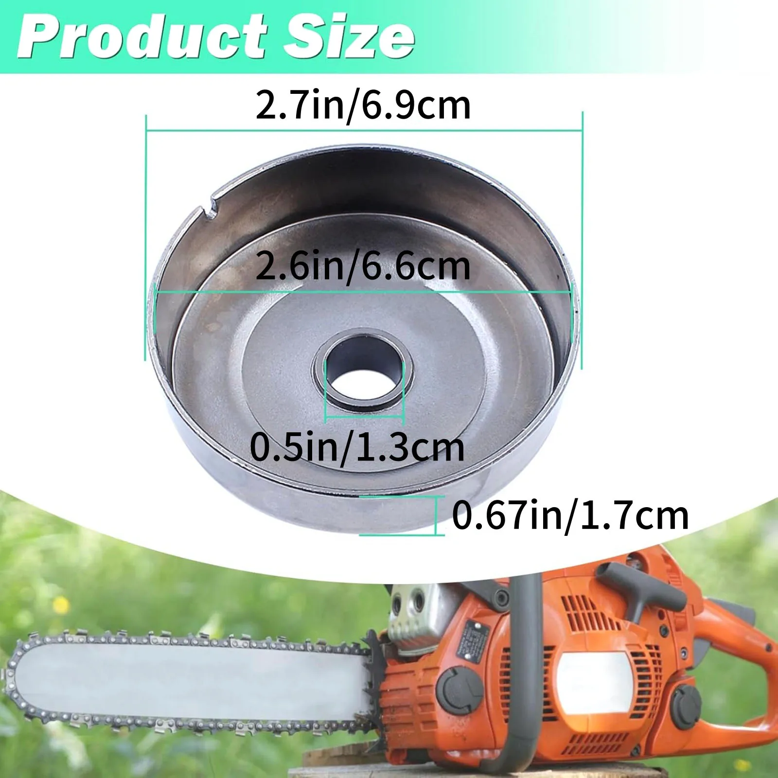 6PCS Metal Clutch Drum Kit Replacement 1143 640 2002 for Stihl MS231 MS241 MS251 Chainsaw w/ Needle Bearing Oil Worm Gear E-Clip