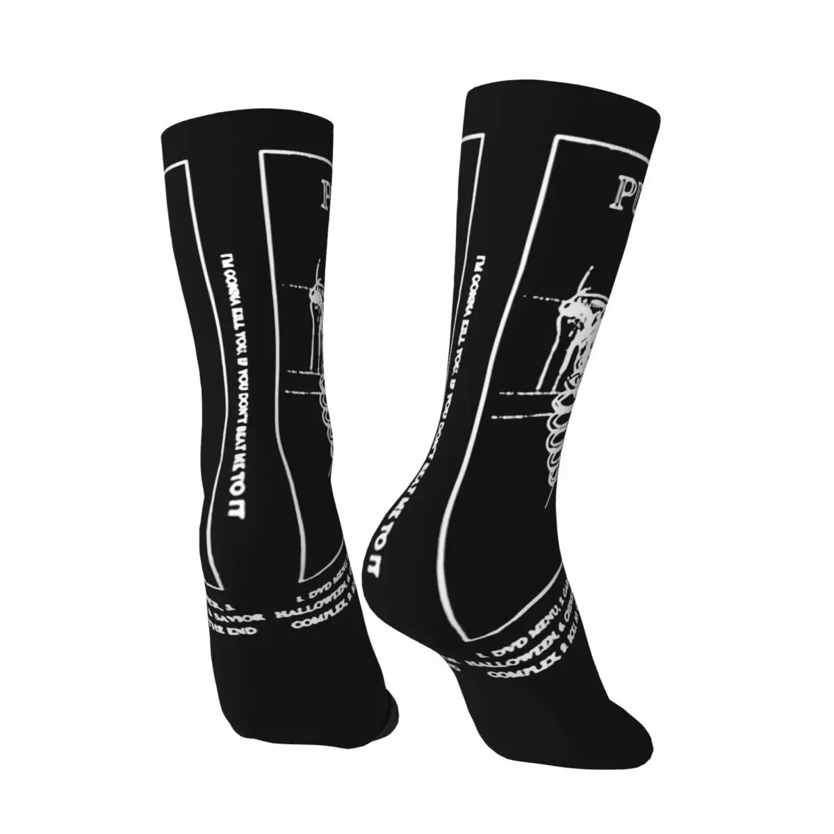 Chaussettes rétro pour hommes, motif fantaisie, chaussettes d'équipage, style de rue, Harajuku, Phoebe Bridgers