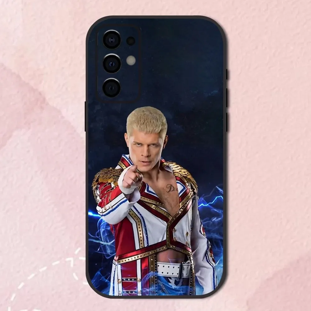 Wrestler C-Cody Rhodes Phone Case For Samsung S24,S21,S22,S23,S30,Ultra,S20,Plus,Fe,Lite,Note,10,9,5G Black Soft Shell