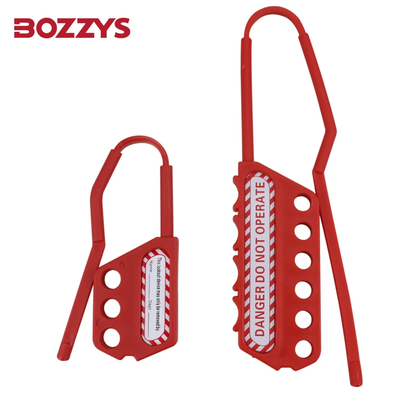 Nylon Lockout Safety Hasp Side Opening PP Material Multi-Person Management Safety Group Lockout-Tagout for Industrial Use