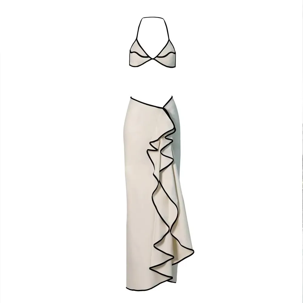 Sexy Solid 3 Pieces Bikinis 2026 Sexy Women Swimsuits Female Swimwear Bikini Set Bathing Suit Swimming Suits Beachwear Biquini