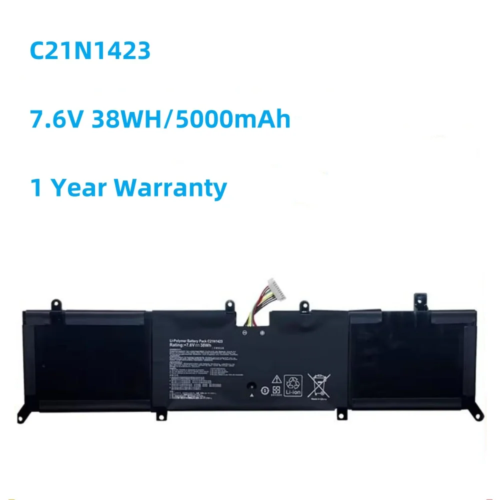 C21N1423 7.6V 38WH/5000mAh Laptop Battery for ASUS X302L X302LJ X302LA R301LA F302LJ F302U X302LJ-R4073/R4036H