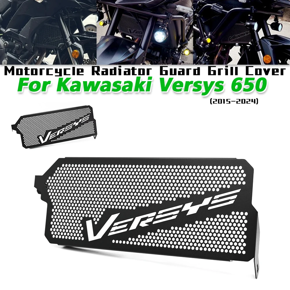 

Motorcycle Radiator Guard Grill Cover For Kawasaki Versys 650 2015-2024 Radiator Grill Protection Cover Fit on Versys 650 2024