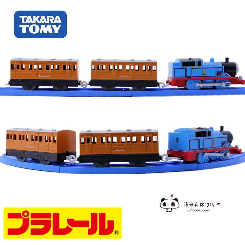 TAKARA TOMY track toy model Thomas Train Annie and Clarabelle carriage, boy toys, perfect for holiday gifts to friends.