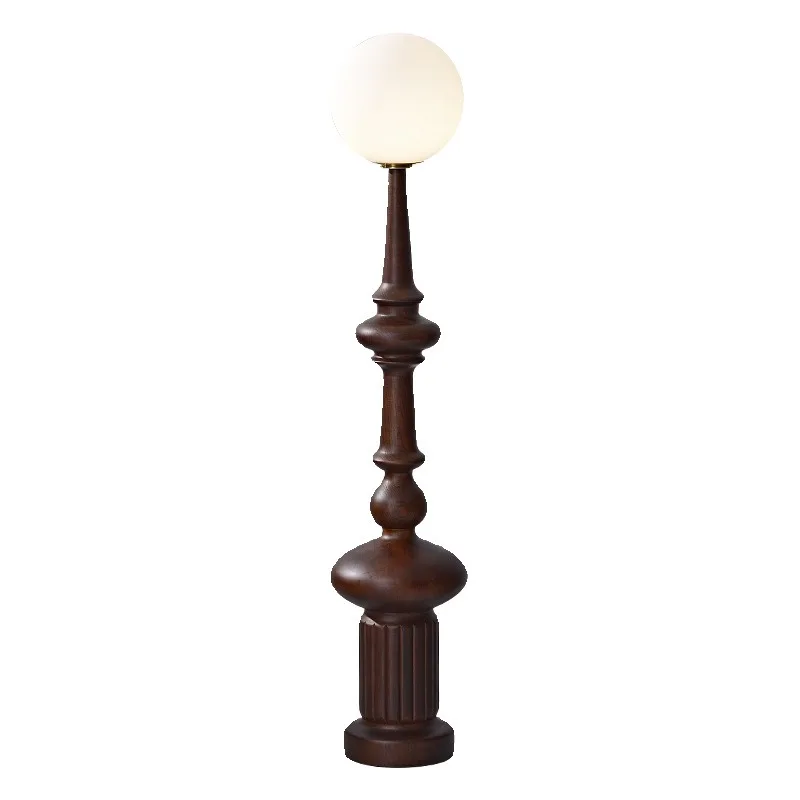 Vintage Roman column floor lamp Living room sofa Bedroom French medieval high-end bedside lamp