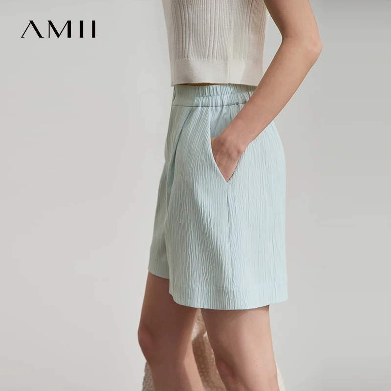 AMII Minimalist Office Lady Blazer Shorts Woman Summer 2025 Solid Loose Casual Short Pants Female New Fashion Clothing 12542174