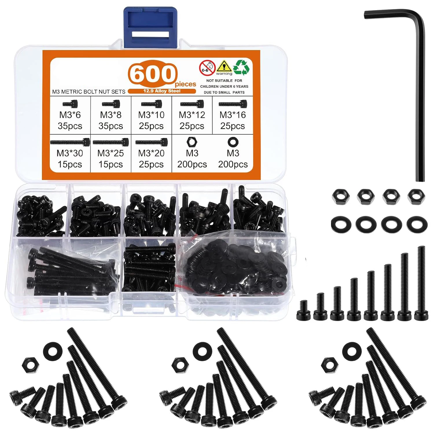 600-Piece M3 Screw … - image