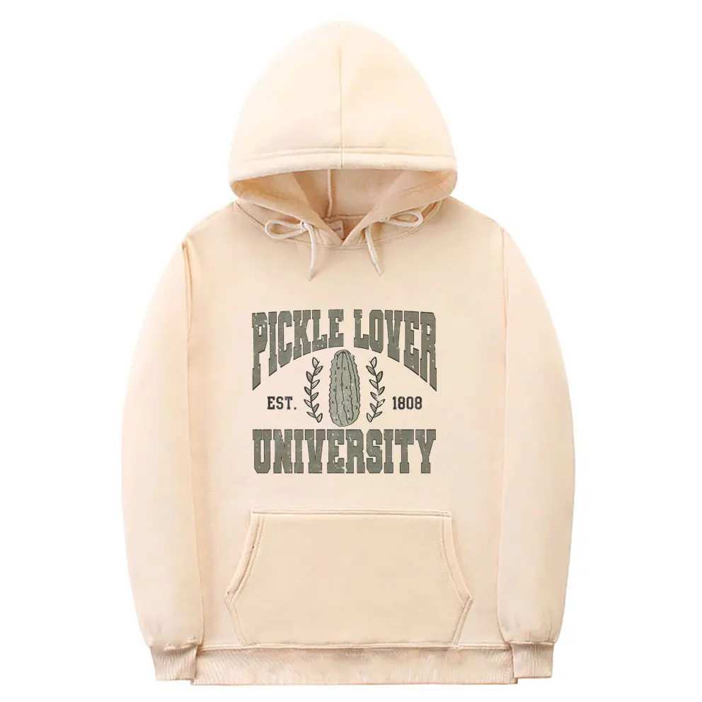 

Funny Pickle Lover University Est 1808 Print Hoodie Men Women's Fashion Brand Streetwear Male Casual Fleece Cotton Sweatshirt