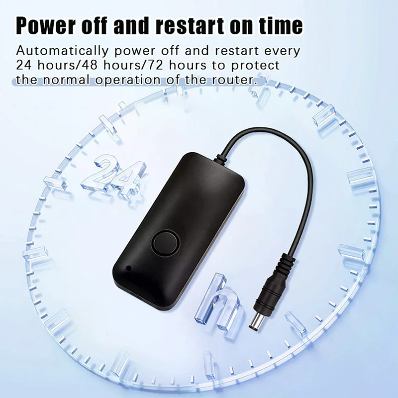 Router Restart Cable Automatic Power-Off Timer With Hours Adjustment For Home Network Efficiency